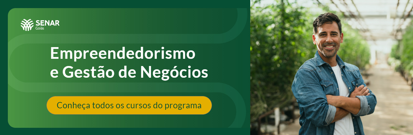 Banner do programa de cursos Empreendedorismo e Gestão de Negócios